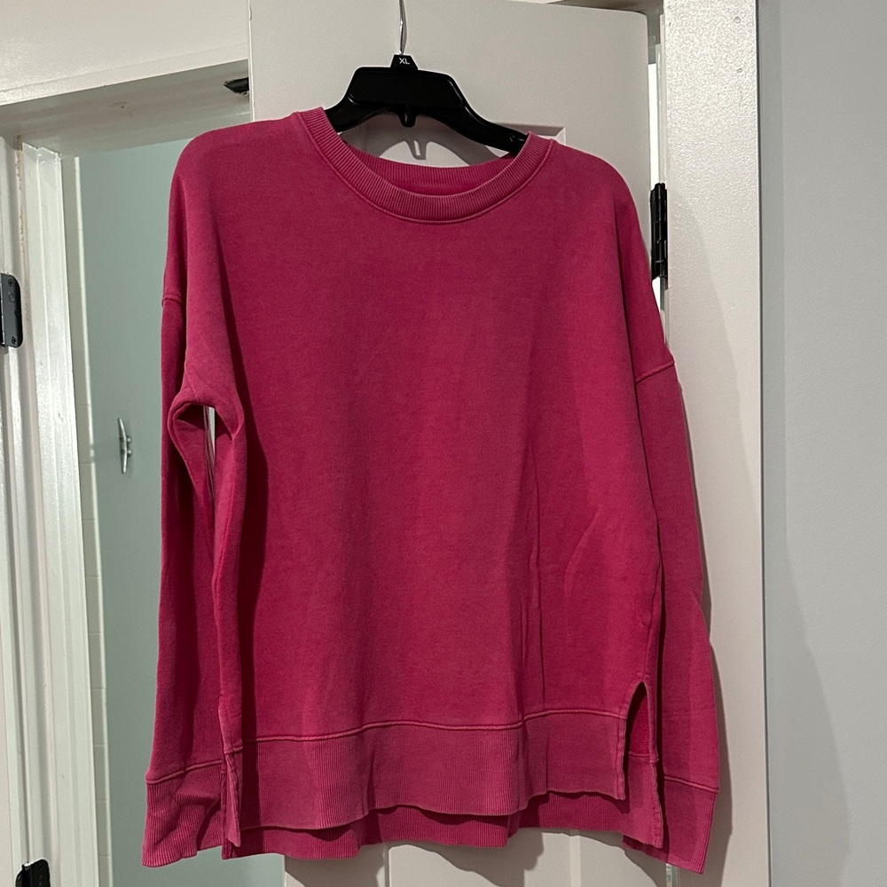 Time and Tru Bright Pink Crewneck Sweatshirt